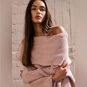 Dusty rose off shoulder sweater